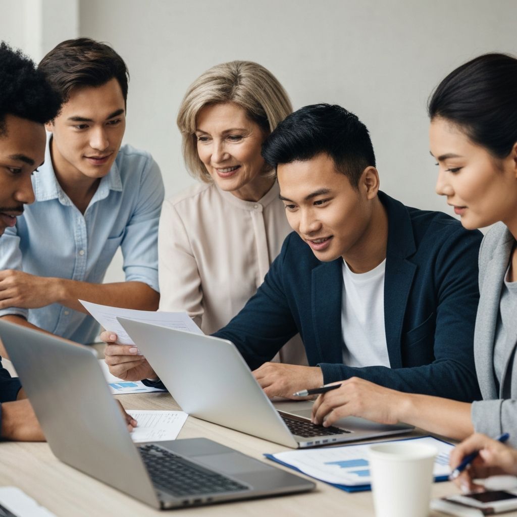 Gerentes de proyecto en una sesión de planificación estratégica